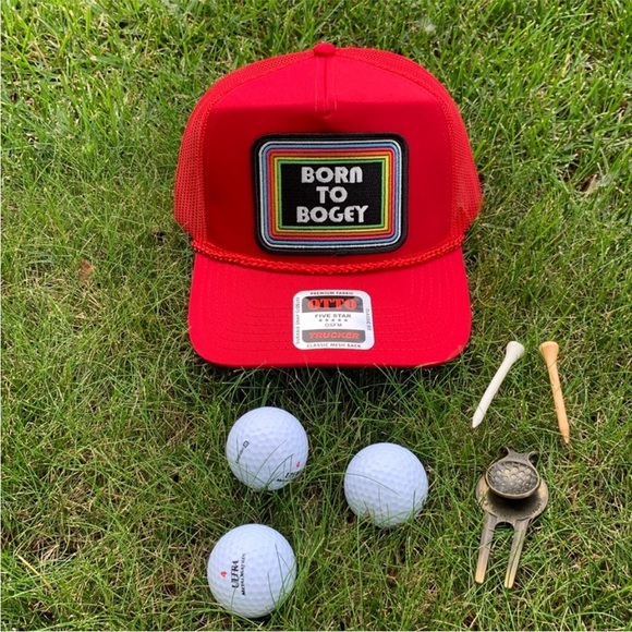 📌NWT Born To Bodgey Snap Back With Mesh Back Trucker Hat - Picture 1 of 4